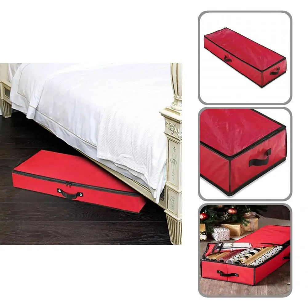 

Premium Storage Pouch Gridded Lightweight Christmas Holiday Wrapping Paper Storage Organizer Storage Bag Organizer Pouch