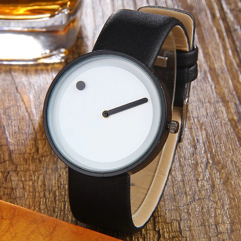 Модные креативные часы для мужчин простые в горошек и линии Стильные кварцевые