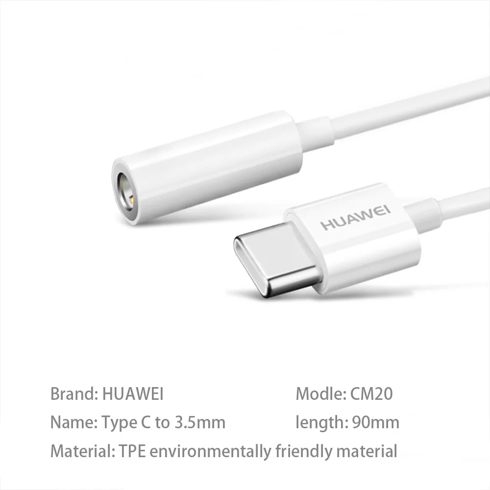 HUAWEI оригинальный USB Type C 3 5 мм разъем для наушников Aux аудио кабель адаптер P30 P20 Pro
