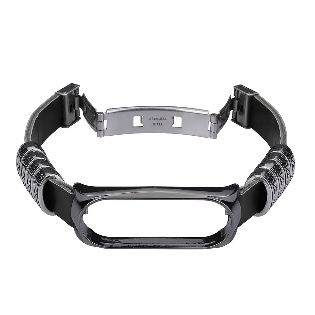 2020 Новинка подходит для Mi Band Xiaomi 5/5 NFC Пряжка оболочка Полосатый кожаный ремешок