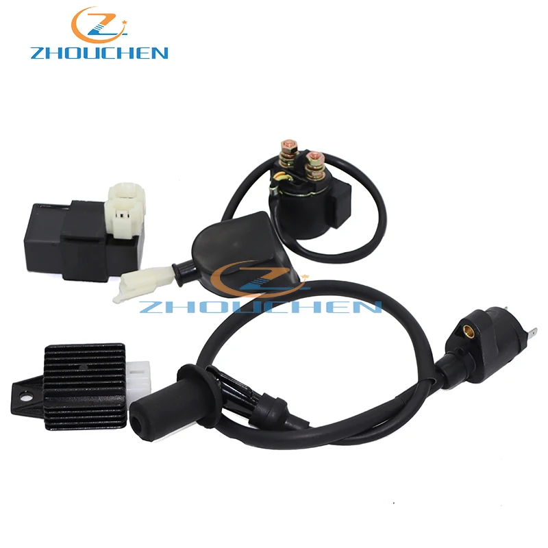 Катушка зажигания 6Pin CDI регулятор напряжения соленоида для GY6 50cc 125cc 150cc ATV 4