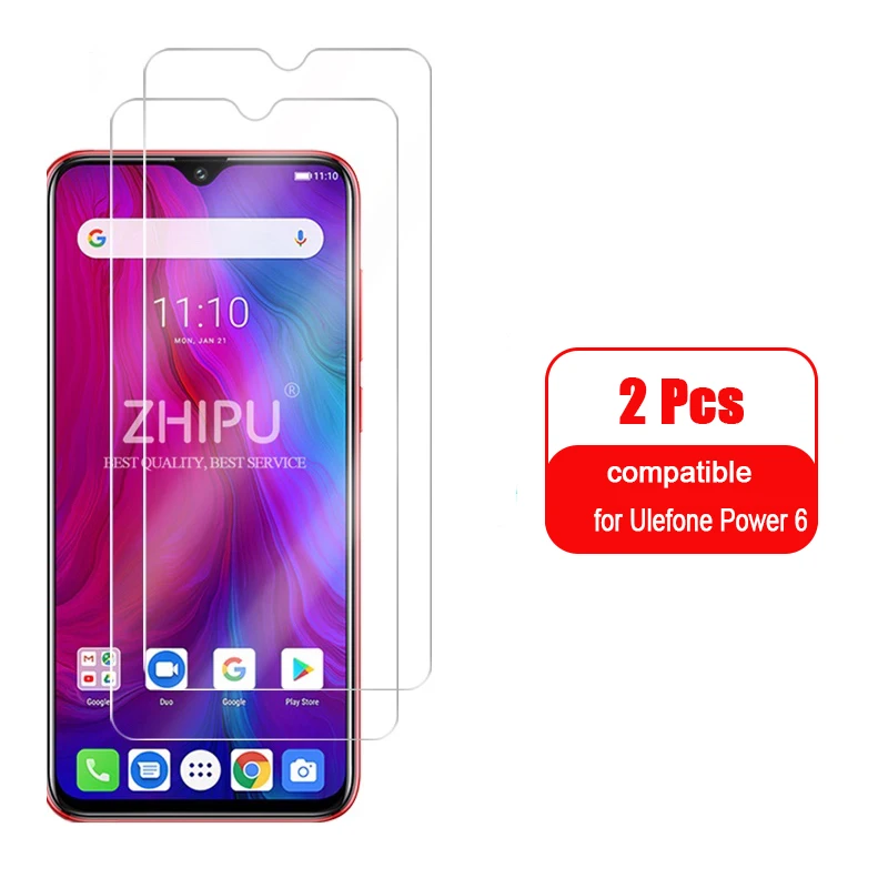 For Ulefone Power 6 2 шт закаленное стекло для Ulefone power 6/3L стекло протектор экрана 2.5D 9H закаленное стекло для Ulefone power 6 защитная пленка - Цвет: For Ulefone Power 6