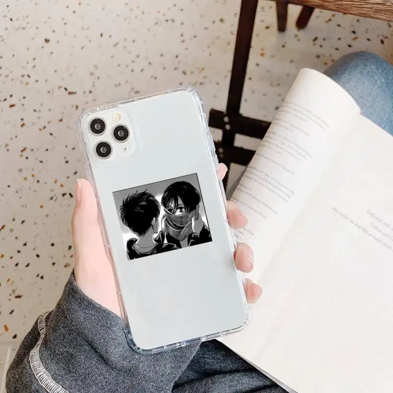 

Attacking Giant Anime pattern Phone Case Transparent soft For iphone 5 5s 5c se 6 6s 7 8 11 12 plus mini x xs xr pro max