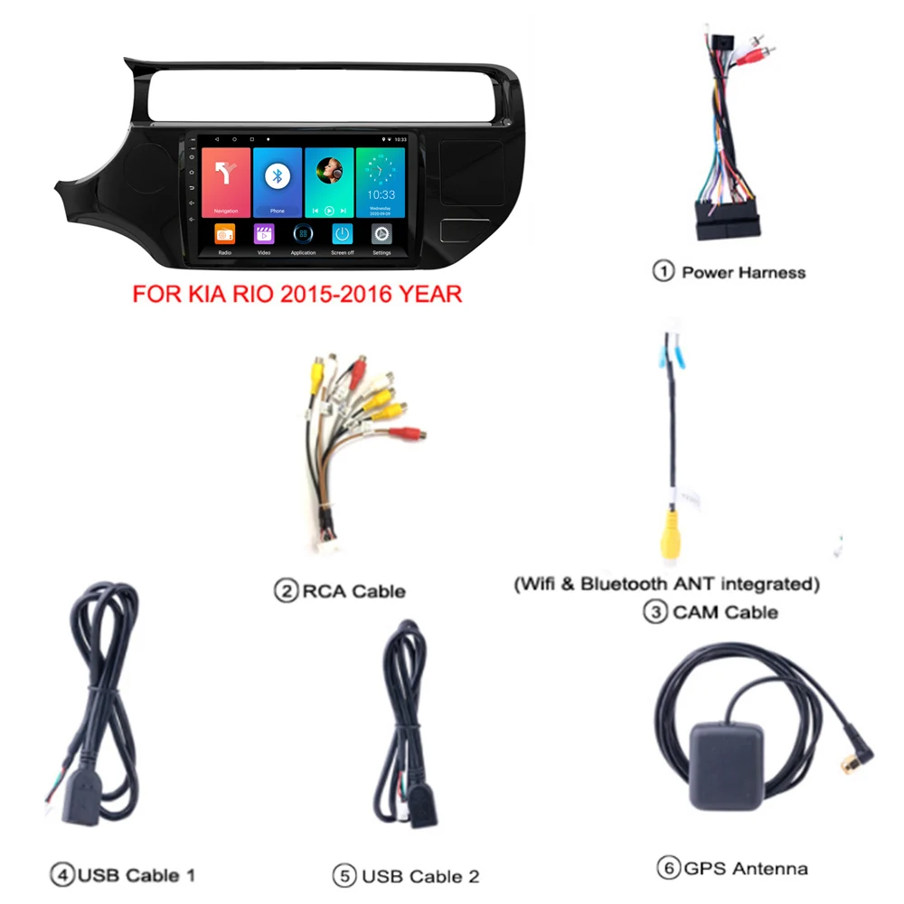 Для Kia RIO K3 2015 2016 2017 2 Din 9 дюймов Android 8 1 Автомобильный мультимедийный плеер