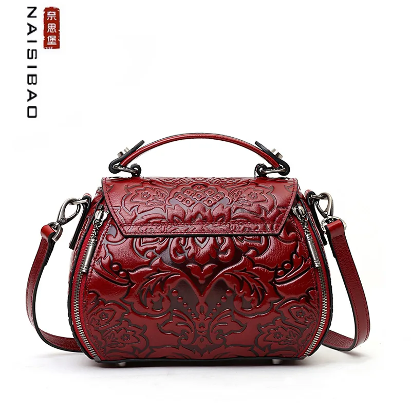 Сумка-мессенджер NAISIBAO женская из натуральной кожи Ретро сумка-мессенджер в