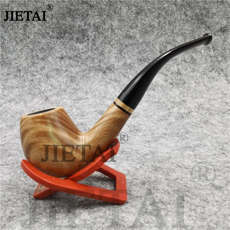 

High Quality Green Sandal Wood Pipe Classical Bent Smoking Pipe Retro Wooden Tobacco Pipes Handcrafted Smoke Accessory