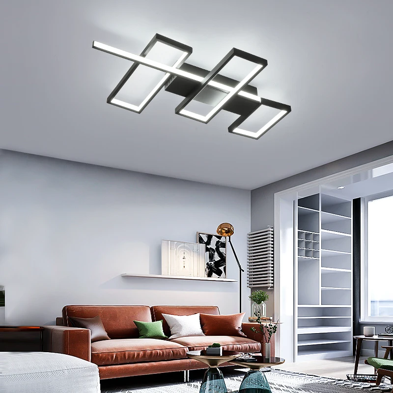 Современные черные/Золотые светодиодные люстры LOFAHS осветительные приборы для