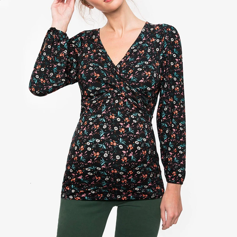 ENXI/Одежда для кормящих матерей с цветочным принтом осенняя одежда длинными