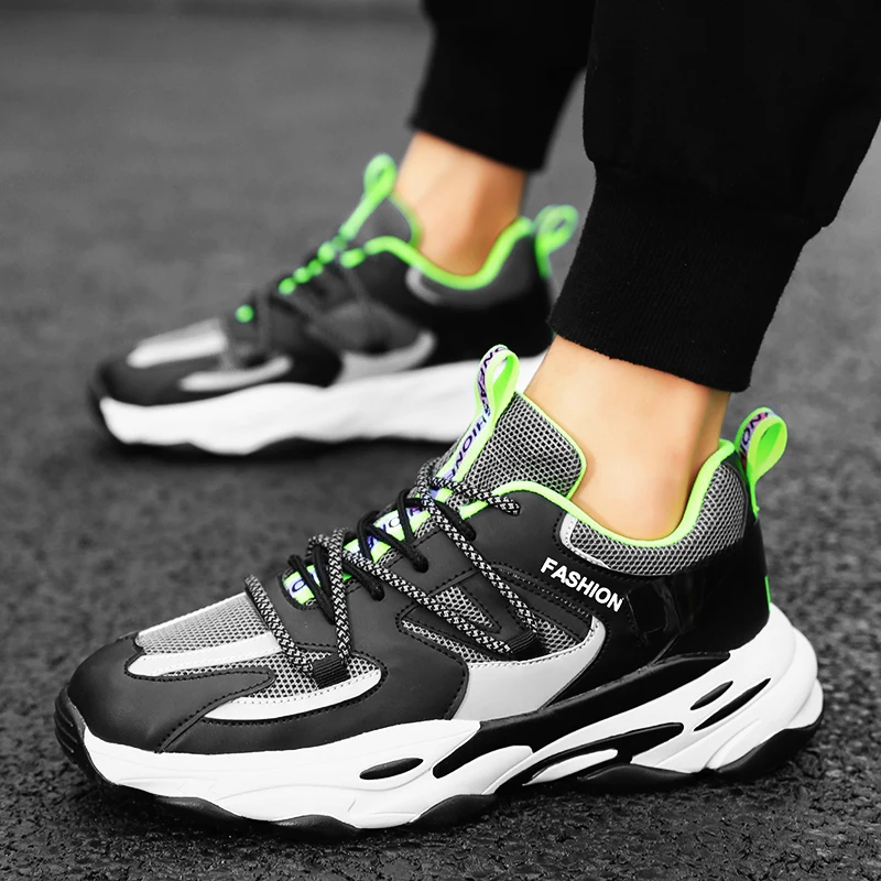 

Men's Casual Shoes Classic Thick bottom Shoes Men Fashion Sneakers Lace-up Fitness Shoes Men Vulcanize Shoes Trend Jogging Shoes