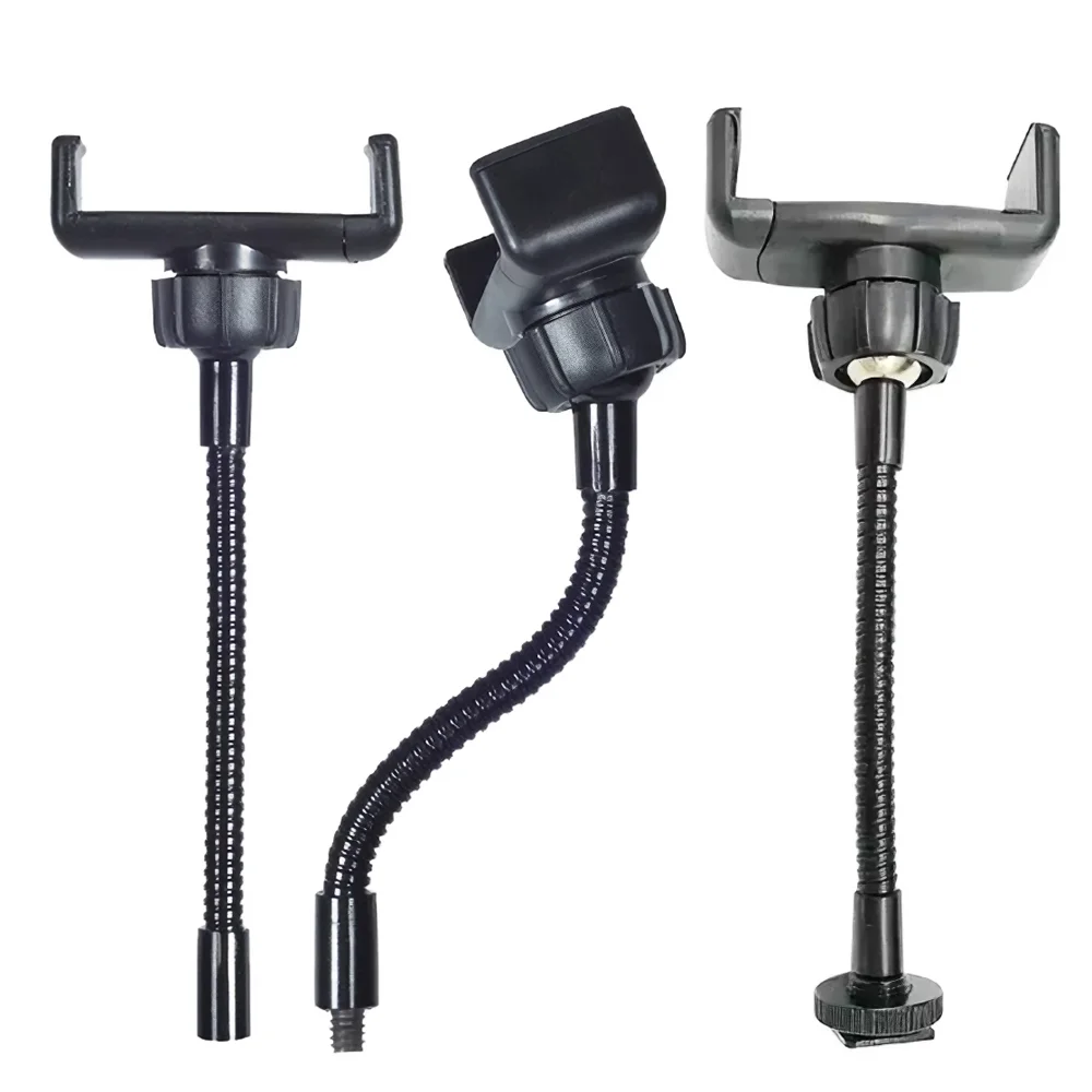 Phone Holder Flexible Hose Long Arm Phone Clip For Ring Light Replacement Part 360 Mount Clip Bracket Clamp Stand Tripod Monopod