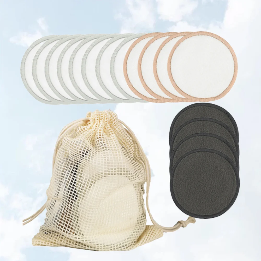 

1 Set of 16Pcs Makeup Cotton Makeup Remover Pads Reusable Facial Cleanser Cushion