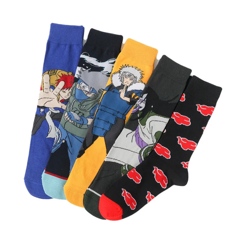 

2021 New Japanese Anime Socks Men hip hop streetwear Socks Skater Animal Crossing Cartoon Novelty Sock