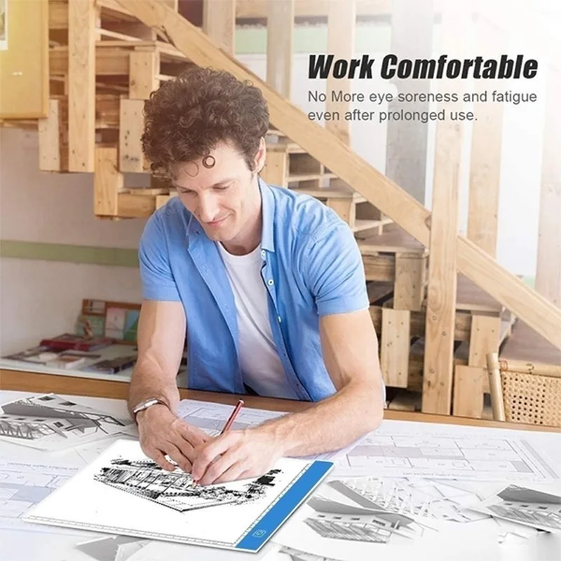 

A3 USB Powered Ultra-thin LED Drawing Board Aritist Tattoo Stencil Board Light Box Tracing Drawing Pad Table 3 Level Dimming