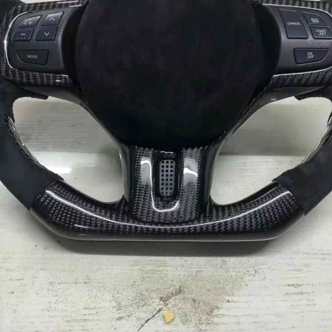 D-образный спортивный руль из натурального углеродного волокна алькантара кожа