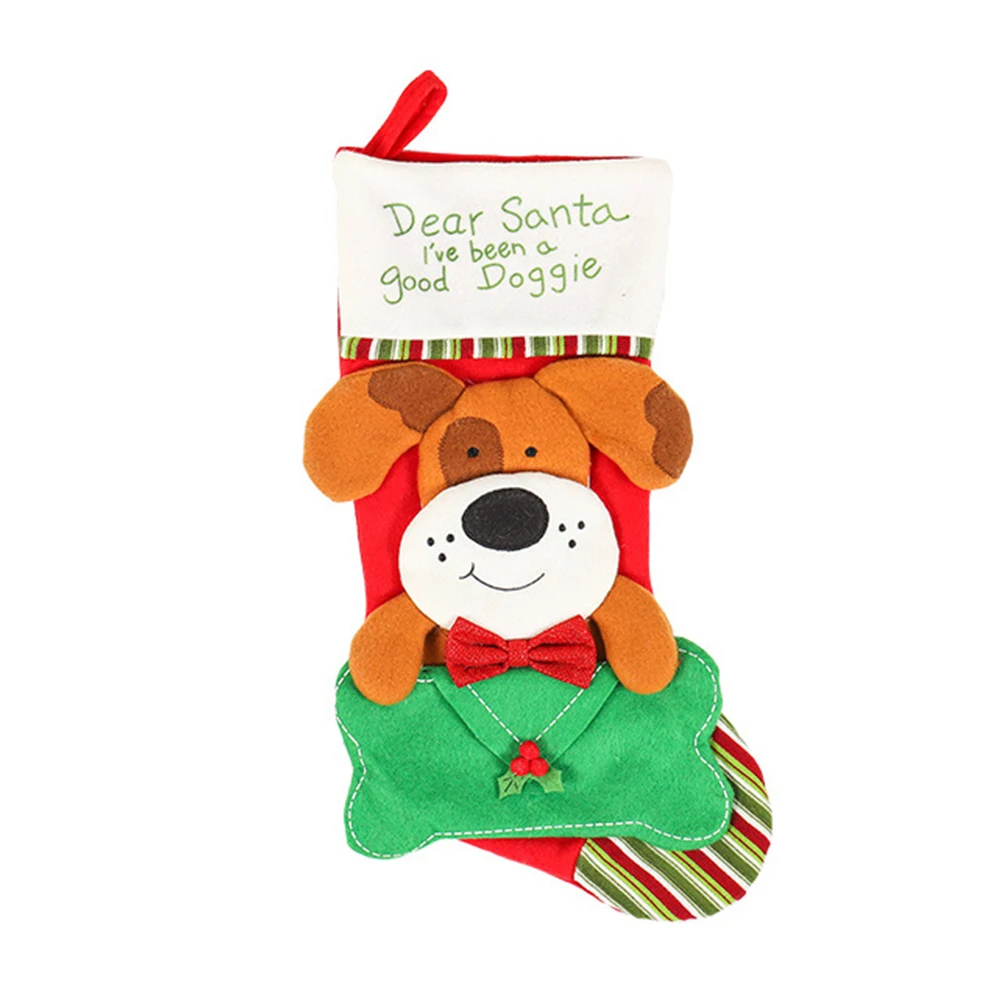 Новинка милые рождественские чулки Рождественское украшение конверт для собаки