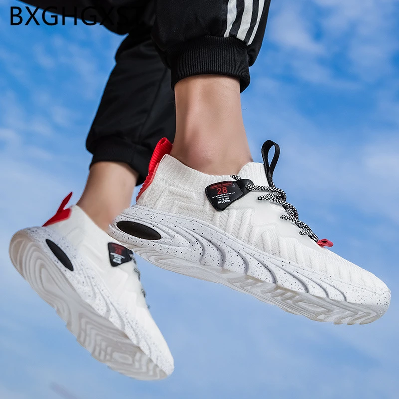 

Кроссовки мужские, дышащие, черные, белые, лето 2021