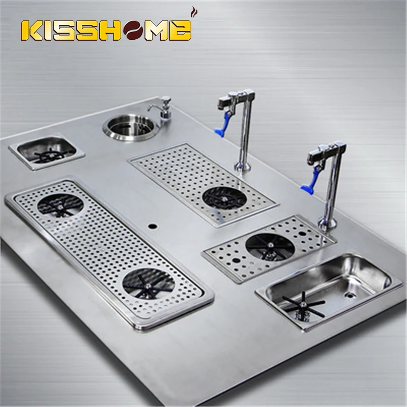 

Bar counter stainless steel automatic cup washer machine high pressure faucet for washing tank of coffee and milk tea shop