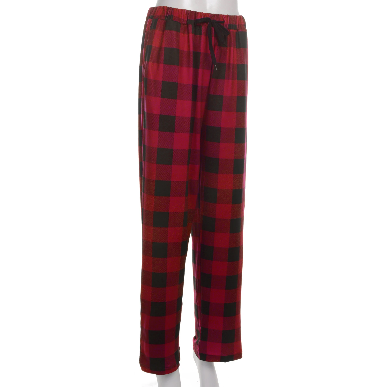 

Men's Sleep Bottoms Cotton Blend Elastic Waist Loose Casual Long Pants Plaid Trousers Men Autumn Spring Sleepwear Lounge Pants