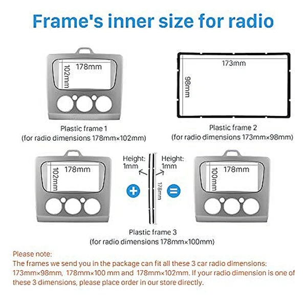 2 Din панель монтажная рама Набор для крепления на приборной панели автомобильный радиоприемник 2004 2011 Ford Focus