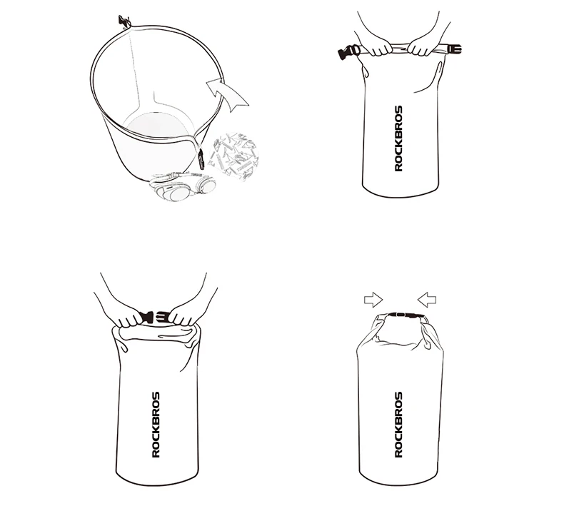 ROCKBROS, 2L, 5L, для плавания, фитнес, водонепроницаемая сумка, Ультралегкая, модный дизайн, для рыбалки, бега, спортзала, Спортивная, Bgas, для мужчин и женщин, 6 цветов