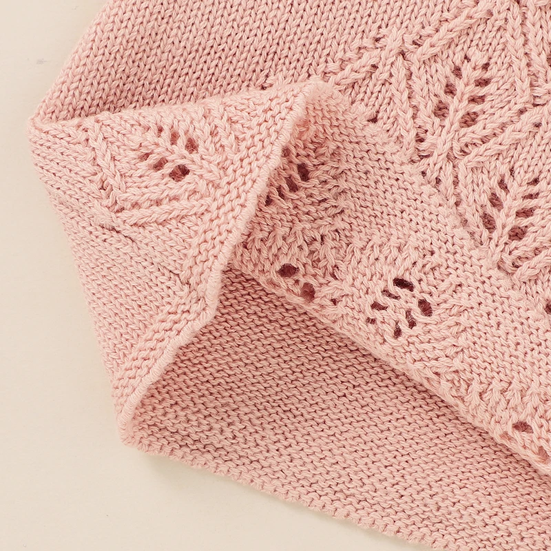 

Baby Sweater Dress Cotton Knit Newborn Girls Skirt Sleeveless Summer Infant Kids Clothing Gown Cute Hollow Out One Piece Overall