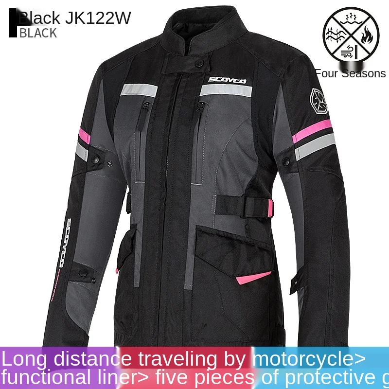 

Motorcycle Cycling Clothing Women's Four Seasons Motorcycle Drop-Resistant Protective Knight Racing Suit Equipment Autumn