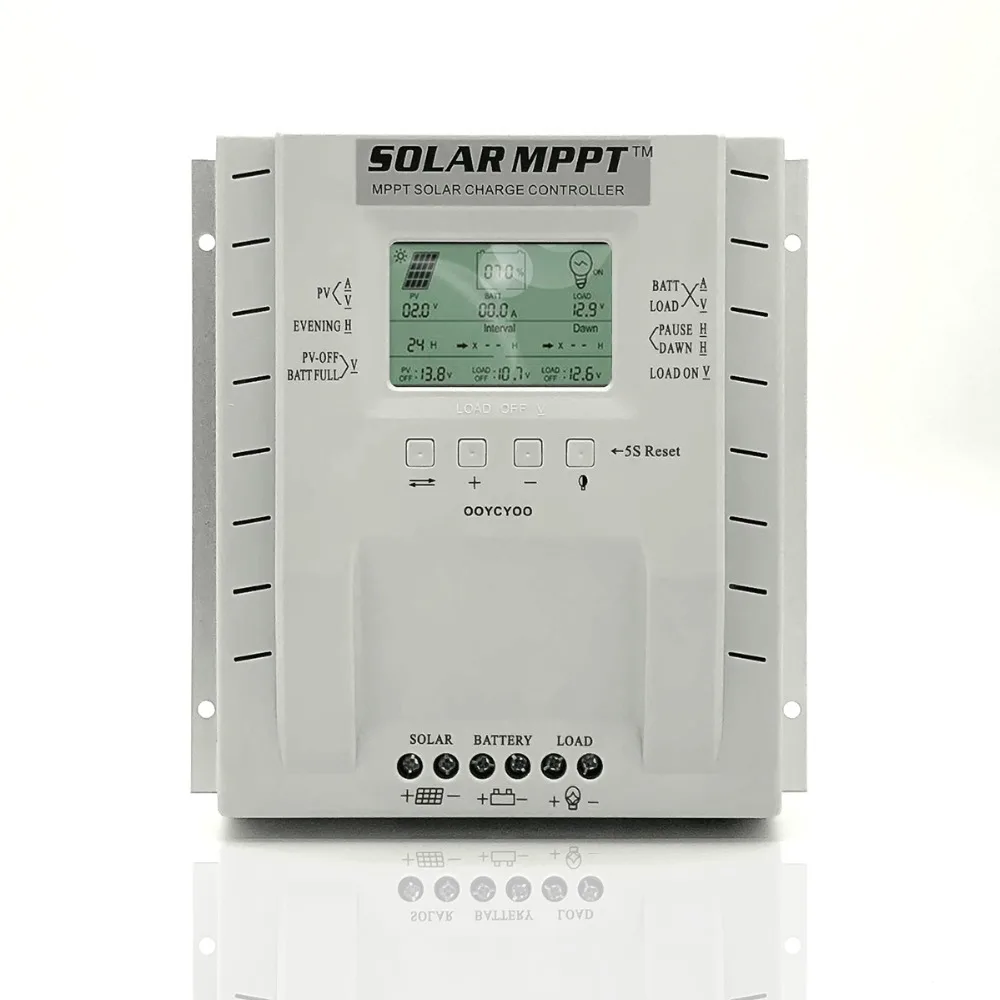 PowMr MPPT контроллер солнечного зарядного устройства 60A 40A 12 В 24 в ЖК-зарядное устройство высокая эффективность все значение на одном экране солнечный регулятор