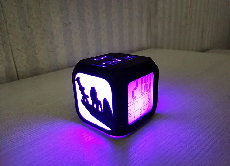 

Forest Lion King creative 3D 3D led small alarm clock children's room bedroom led night light electronic clock bedside clock