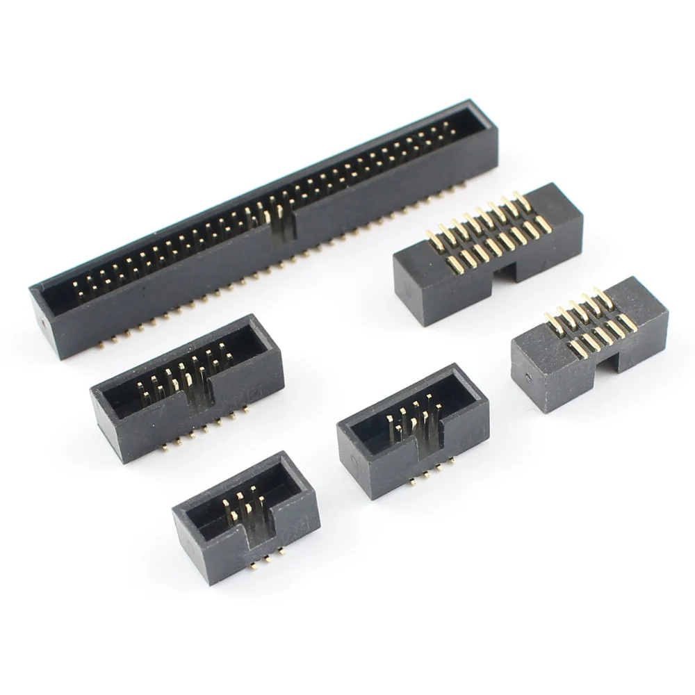 10 шт. 1 27 мм Шаг 6 8 14 16 20 26 30 34 40 50 60 Pin SMT SMD Штекерный корпус IDC разъем|Соединители| |