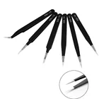 Набор пинцетов из нержавеющей стали, антистатическое обслуживание, набор ручных инструментов, набор пинцетов для изготовления моделей