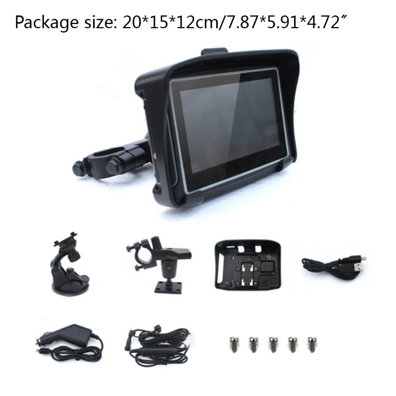 

X7AE Smart Touch Control Screen GPS Units Equipment Navigation System 3.5MM Jack Voice Guiding 4.3-inch Display Live Traffic