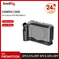 smallrig vlog camera cage for canon eos m6 mark ii w2 cold shoe mount for microphone flash light diy vlogging accessories 2515b
