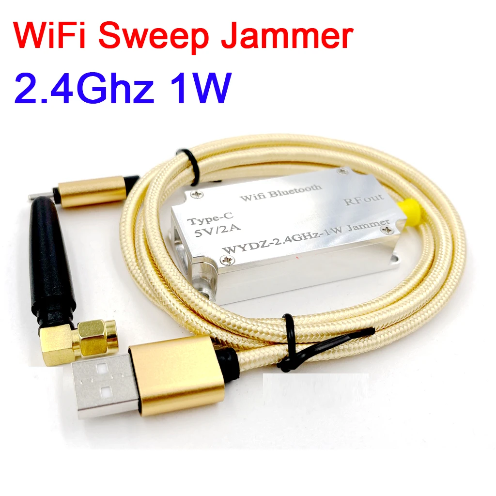 2 4G WiFi сигнал подметания частоты помех 1 Вт усилитель мощности + антенна TYPE-C для 4