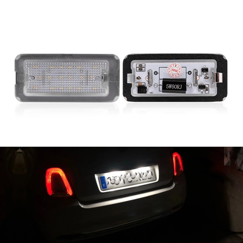2 шт. подходит для Fiat 500 / Abarth 2007 2016 OEM 51800482 SMD белые светодиодные с Canbus Подсветка