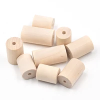 5pcs big cylinder shape natural wood 20x25mm 20x30mm 20x40mm loose handcraft big hole beads for diy crafts jewelry making
