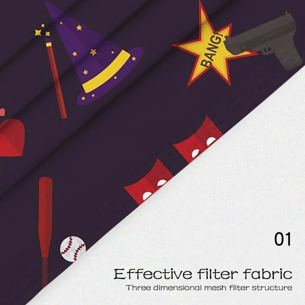 

40/100pcs Disposable Face Mask For Kids Unisex Children Printed Mouth Masks New Years 3-layer Non Woven Fabric Disposable Mask