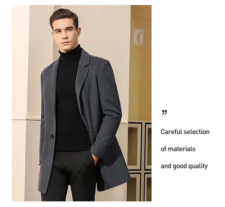 winter jacket men's high quality casual wild men's jacket with buttons