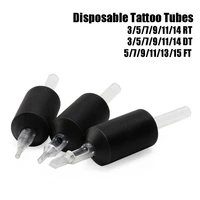 20pcsbox sterilized disposable tattoo tubes for flat or round needles tips black soft silicone tattoo grips tubes supplies