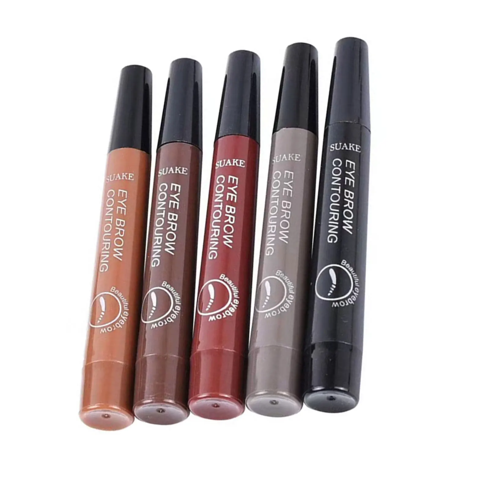Eyebrow Tint Tattoo Pen 4 Fork Tip Waterproof Pencil Long Lasting Makeup Natural Liquid Brow | Красота и здоровье