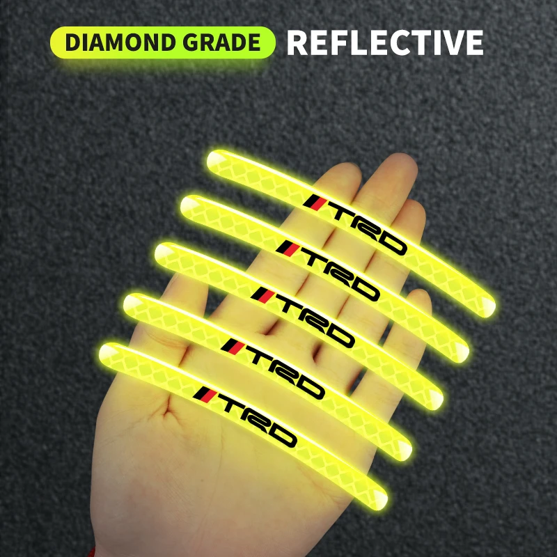 Светоотражающая наклейка на колесо автомобиля декоративная для шин TRD VIOS Avensis Auris