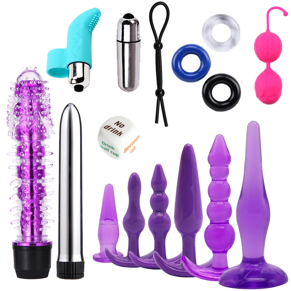Набор секс игрушек набор силиконовых Анальная пробка влагалище кольцо для