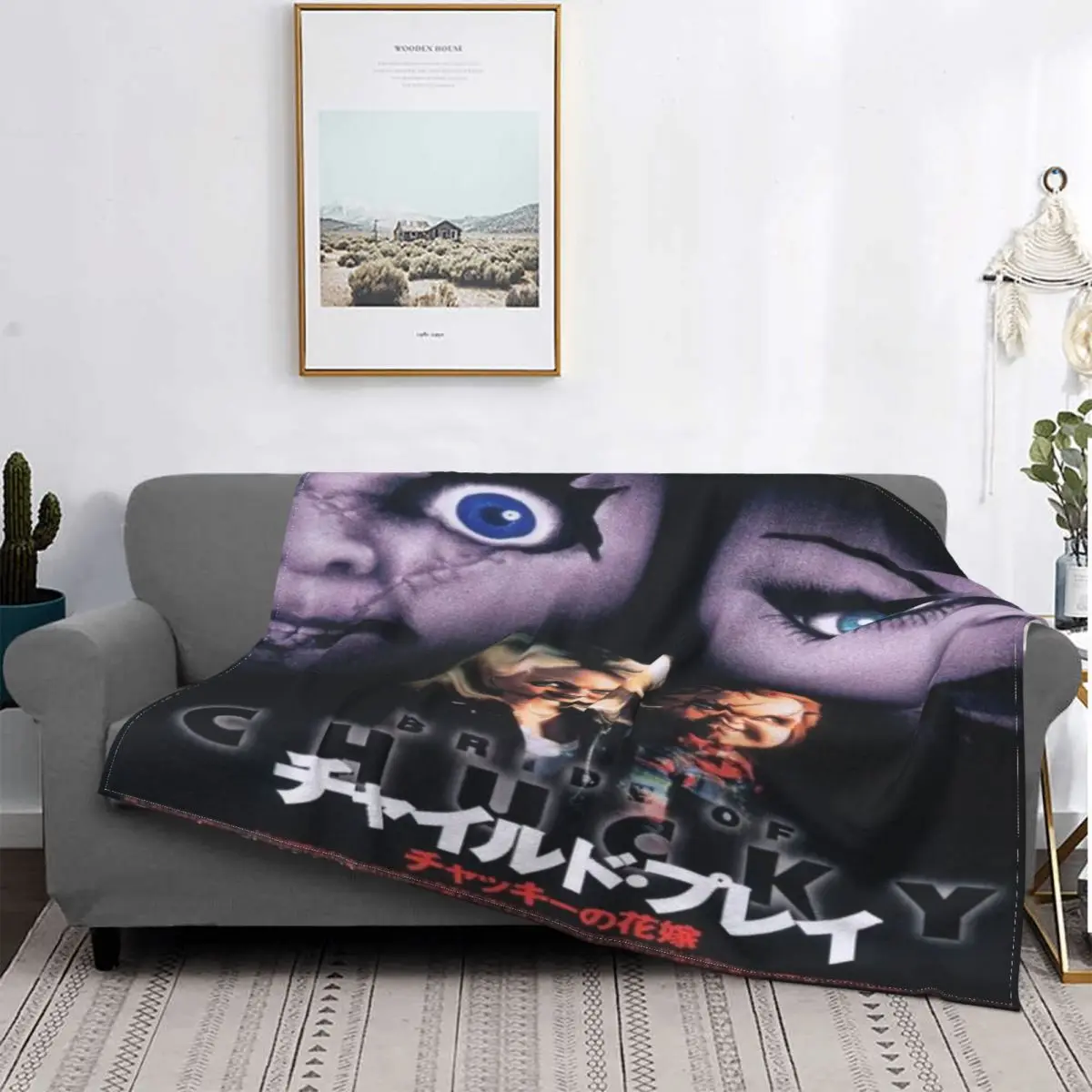 

Manta de la novia de Chucky, colcha a cuadros para cama, sofá, manta de verano, alfombra de oración islámica, textil de lujo par