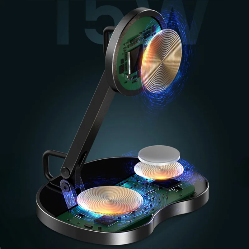 

3 in 1 Wireless Charger 15W Fast Charging for iPhone 11 Pro/XR/Xs Max for Samsung for Apple Watch 5 4 Pro