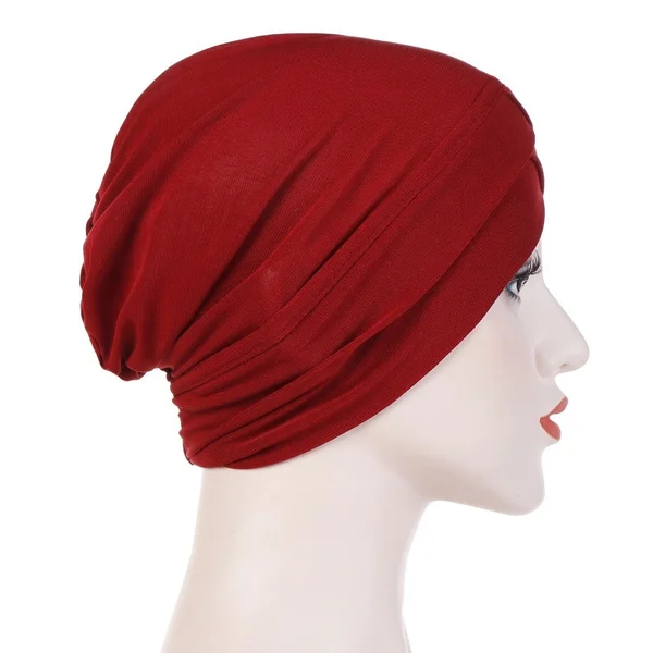

1PC New Women Muslim Cross Scarf Inner Cap Head Wear Hat Turban Headwrap