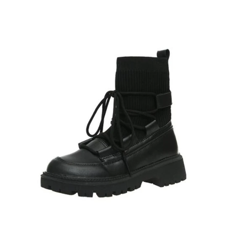 Women's Booties Boots Thick With Women Ankle Boot For Shoes Woman Female XL Suede | Обувь