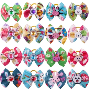 20 шт., банты для собак, пасхальные аксессуары для шерсти собак, кроликов, маленьких банты для собак, аксессуары для груминга собак