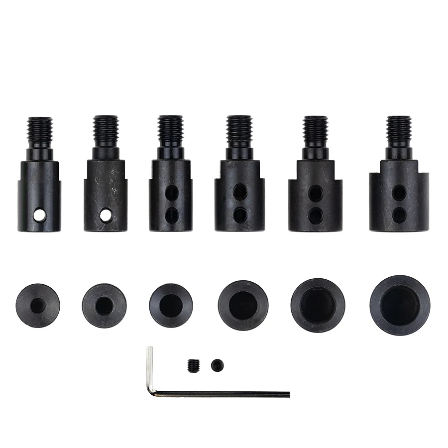 

M10-5mm/6mm/6.35mm/8mm/10mm/12mm/14mm Motor Shaft Coupler Sleeve Saw Blade Coupling Joint Connector Chuck Adapter