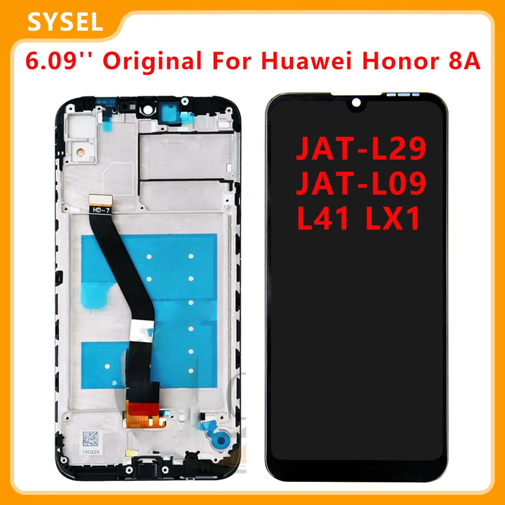 ЖК-дисплей с сенсорным экраном дигитайзером в сборе для Huawei Honor 8A 6 09 дюйма aaa JAT-L29