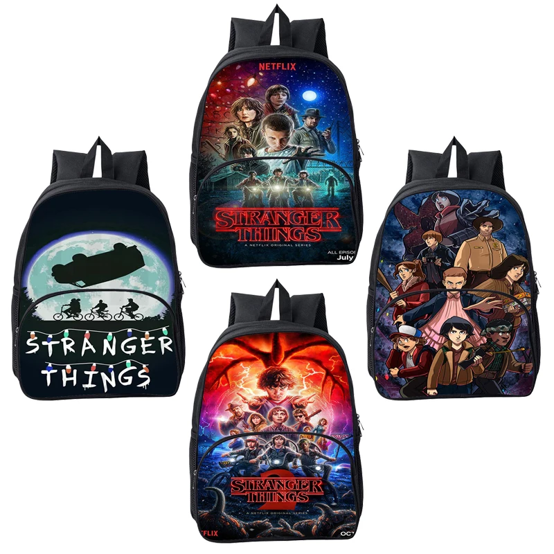 

Stranger Things Season 3 School Bags for Teenage Girls 3D Print Stranger Things Backpack Women Travel Mochia Children Bookbags