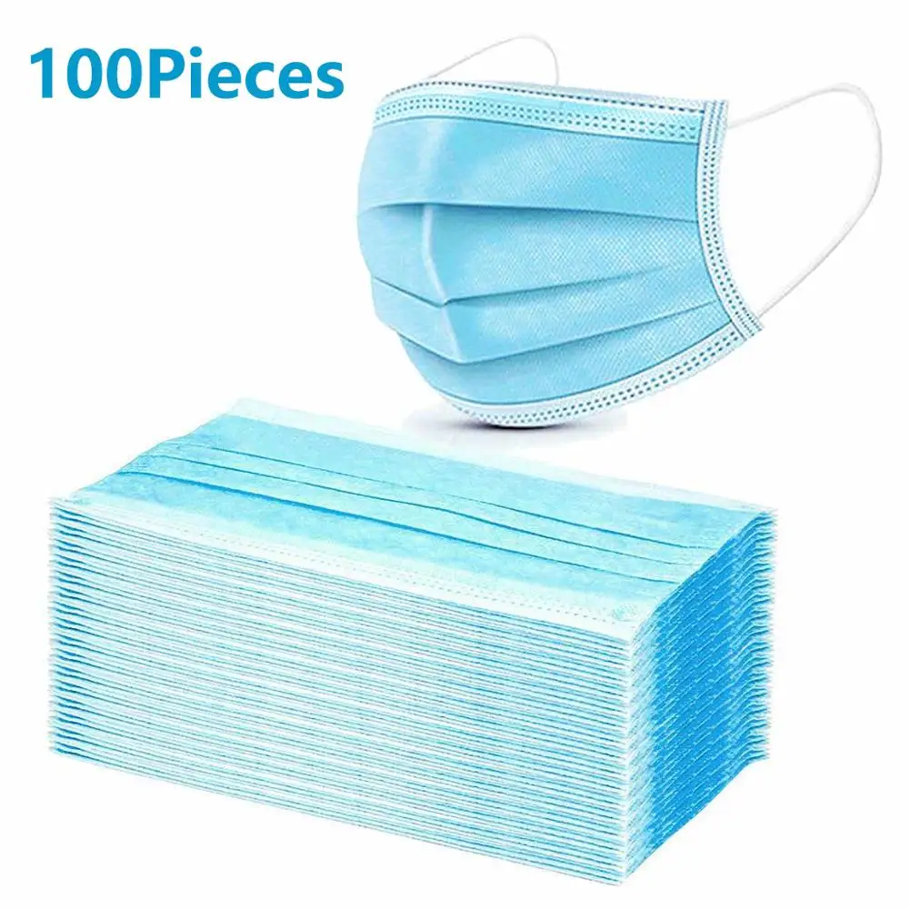 20 50 100 шт одноразовая маска для лица респиратор многослойный фильтрующий коврик